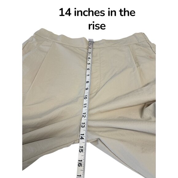 WILO The Label Wide-Leg Cargo Pants Women’s Size L Beige Nylon Utility Parachute - Picture 7 of 9